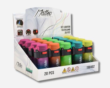 Jet lighter, barrel, gradient, display