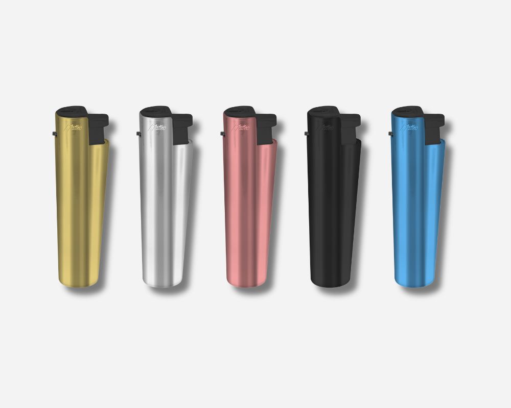 153002_Tower Lighters, Metal case, Windproof, Jet flame, Matteo, 153002